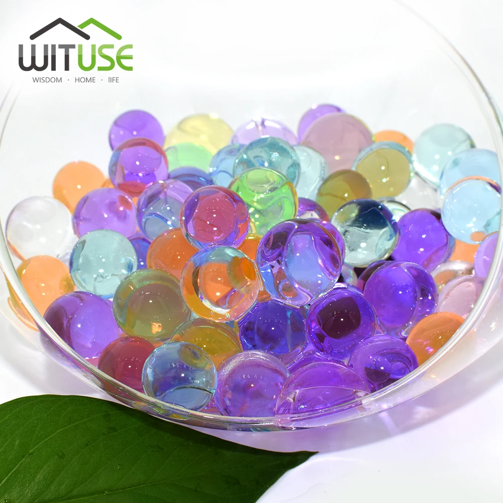 

20mm 10g/lot water beads Pearl shaped Crystal Soil Water Beads Mud Grow Magic Jelly balls wedding Home Decor hydrogel