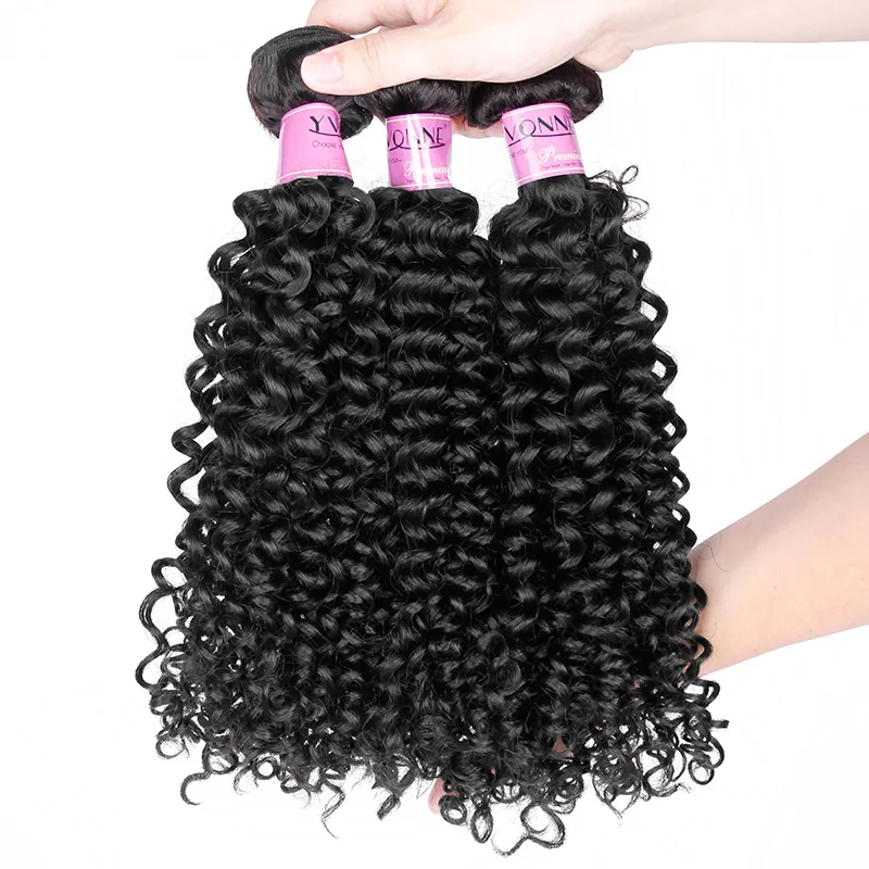 Grade 7A Brazilian Virgin Hair Malaysian Curly Hair,100% Human Hair Extension,Aliexpress YVONNE 7A Unprocessed Virgin Hair