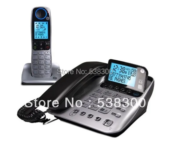 

Free Shipping GE 30524EE2 DECT 6.0 Corded Phone with Cordless Handset Answering System Combination, and Large Display Home Phone