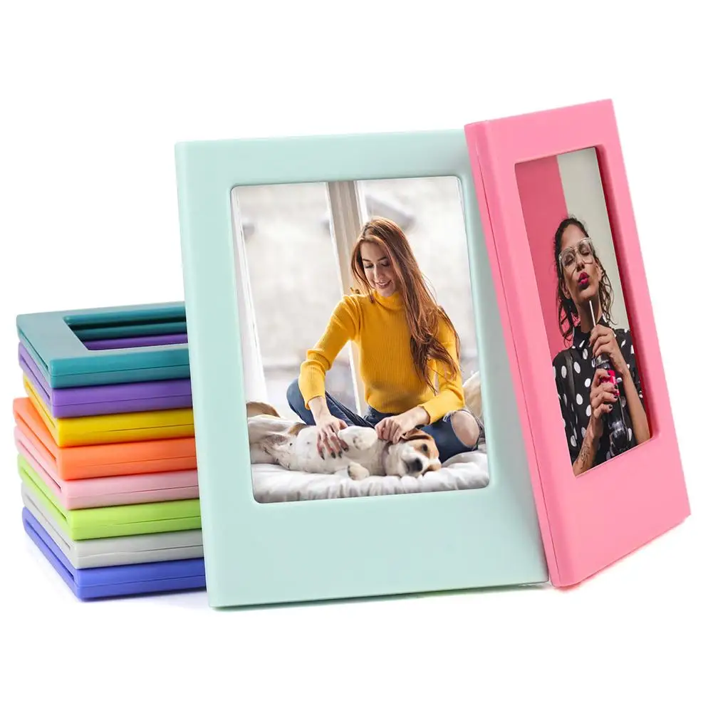 

Mini 3-inch Combination Polaroid Photo Frame Magnetic Building Blocks Assembly Style Photo Holder Table Decoration