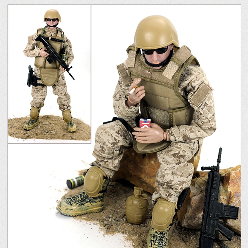  30cm military model 1/6 SWAT Black Uniform Military Army Combat Game Toys Soldier Set Action Figure