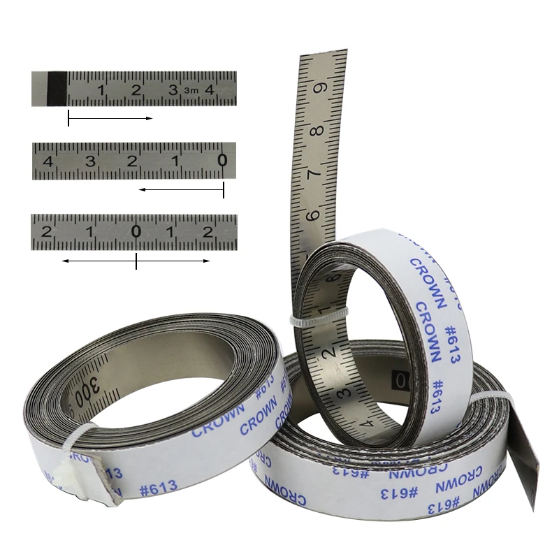 1M-5M Miter Self Adhesive Track Tape Metric Scale Measure Ruler Stainless Steel 1M-5M Miter Self Adhesive Track Tape Metric Scale Measure Ruler Stainless Steel