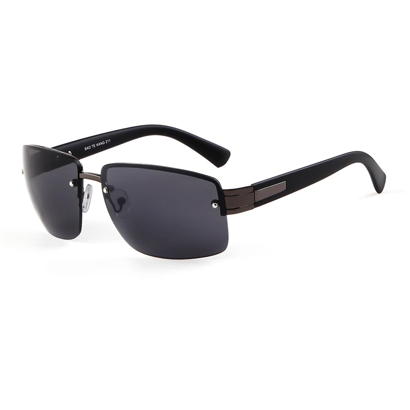 Градиентные солнцезащитные очки без оправы для мужчин, Ретро стиль, полуметаллическая оправа, новые модные женские очки, летние, для путешествий, незаменимые, UV400 - Цвет линз: C3 grey