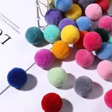 Зимние пушистым искусственным мехом Pom pom 50 шт./пакет полиэстер меховой шар-балабон для Костюмы аксессуары сумки шляпа шапки и Ювелирные наборы для ухода за кожей