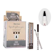 Music Flower запатентованная брови татуировки ручка Водонепроницаемый вилка наконечник эскиз карандаш для макияжа 3 головы суперпрочная дужка с бровей-карандаш Перевозка груза падения