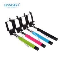 Сэнгер z07-5s проводной selfie stick2 в 1 ручной выдвижная монопод буит в затвора для iphone 7 6 s 6 ios android смартфон телефон