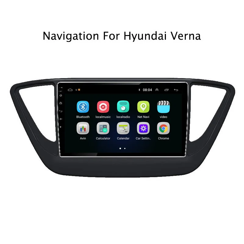 NaviTopia Android 8 1 автомобильный DVD gps Мультимедиа Аудио плеер для Hyundai Verna Solaris 2017