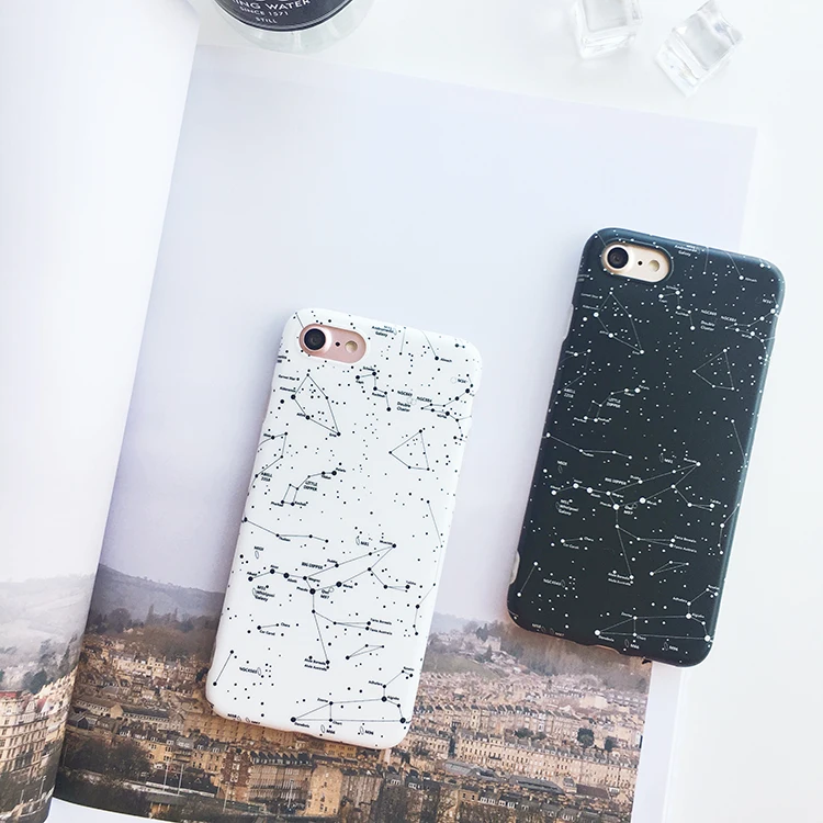 Starry sky constellation phone Cases for iphone X 7 7Plus For iphone 6 6s 6Plus 6splus 8 8plus galaxy painted Soft TPU cover