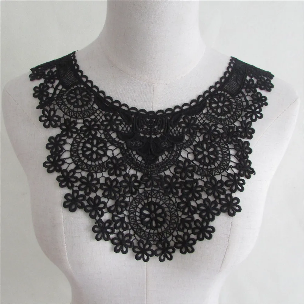 New Arrival black flower lace collar decorated collar Sewing