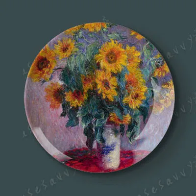 Монет картины декоративные картины тарелки настенные гобелены волнистые тарелки керамические тарелки декоративные плиты стены - Цвет: 03