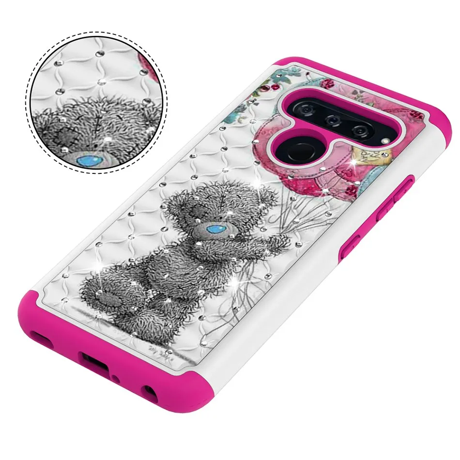 Силиконовый чехол Bling Rhineston для LG V40 G7 ThinQ Q7 Plus K8 K9 K10 K11 2018 Stylo 4 Q Stylus Q8 из ТПУ с