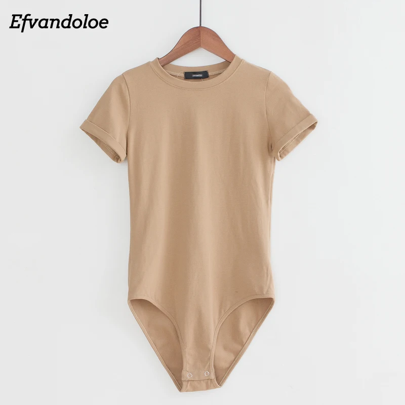 2019 ارتداءها المرأة الصيف حللا Playsuits القطن س الرقبة داخلية السروال القصير المآزر الجسم للنساء الصلبة Combishort