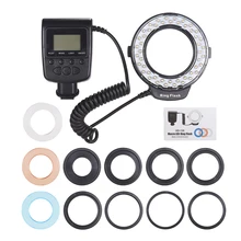 HD-130 mini LED Ring Blitzlicht Blitzgerät Speedlite für Canon Nikon Sony Blitzschuh Olympus Pentax GN15