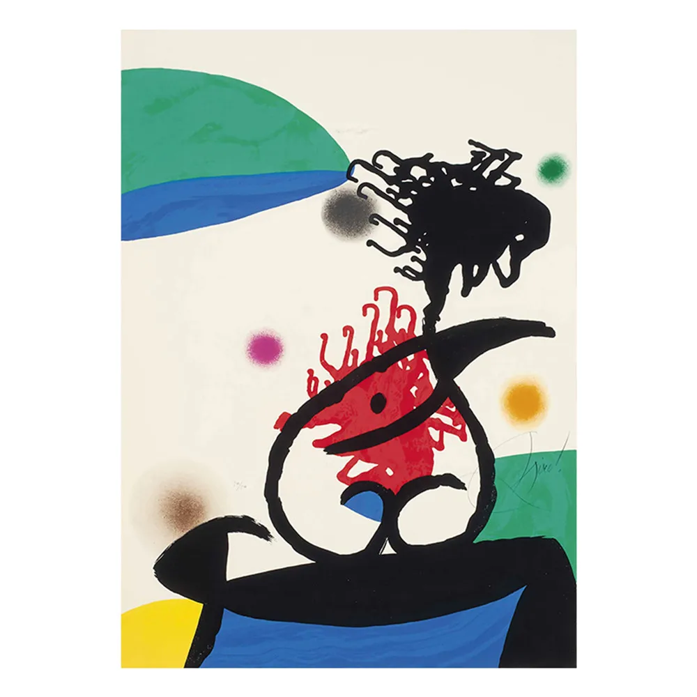 Joan Miro L'eunuque имперский абстрактный настенный художественный холст с печатью постера декоративная картина для гостиной домашний декор - Цвет: A