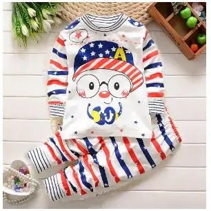 Baby Boy Girl Clothes Kids Clothes Sets T-shirt+pants Suit Clothing Set Cloud Printed Clothes Newborn Sport Suits - Цвет: 10