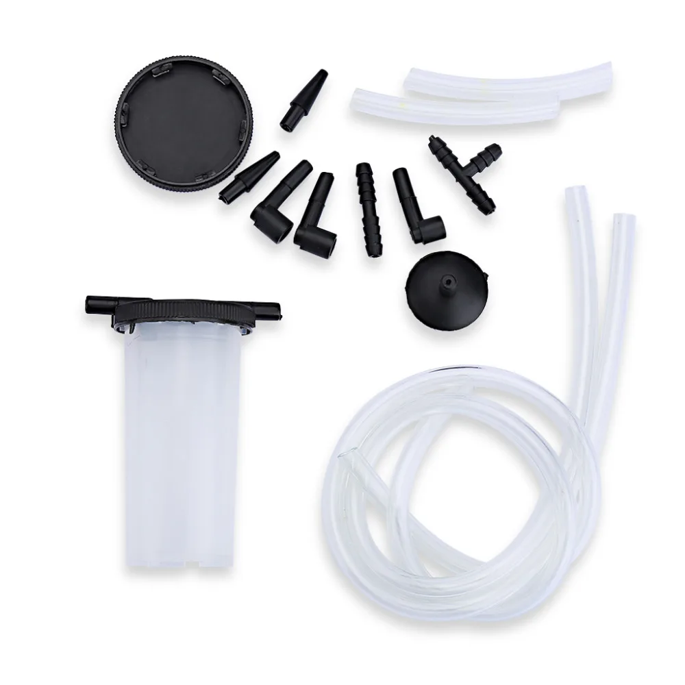 ALLSOME Car Auto Hand Held Vacuum Pistol Pump Brake Bleeder Adaptor Fluid Reservoir Tester Kit 2 in 1 Tool Kits HT1190