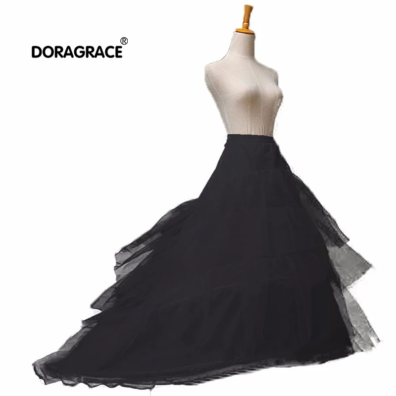 Doragrace 2 Обручи 3 слоя свадебная Нижняя юбка подъюбник для свадебного платья кринолин Jupon свадебные аксессуары