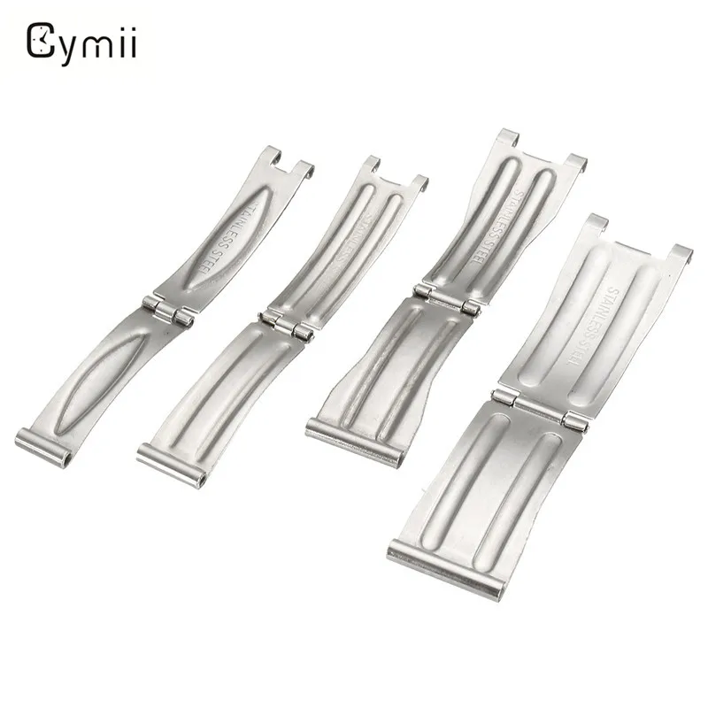 

Cymii 8mm-16mm WatchBands Strap Stainless Steel Push Button Deployment Clasp Buckle For WatchBands Buckle Piece