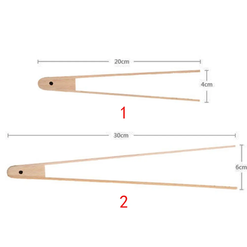 Деревянный зажим бамбуковые щипцы сервировка еды тост барбекю хлеб салат кухня приготовление сервировка инструмент