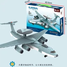 Model building kits compatible with lego Military AWACS 3D blocks Educational model building toys hobbies