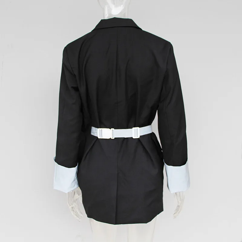 Spring 2019 New Fashion Loose Tinted Long-sleeved Sparkly Little Suit Jacket Women Jackets and Coats Black Suit Women