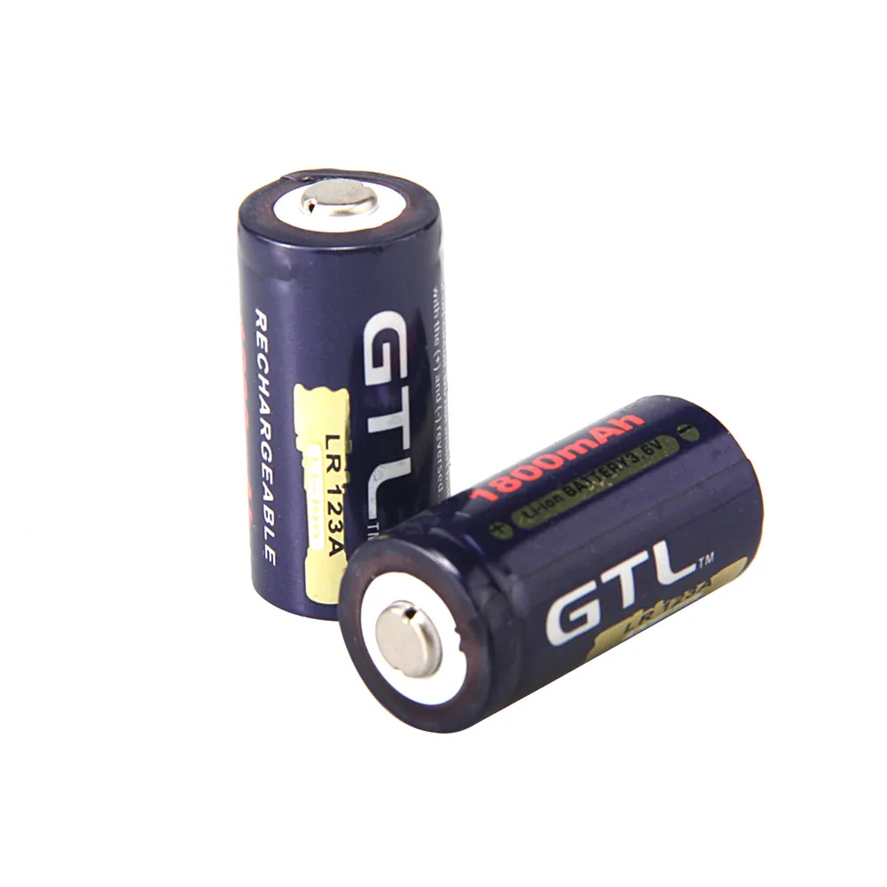 2 шт. 100% Новый оригинальный LR123A 3 7 V 1800 mah 123A литиевая аккумуляторная батарея