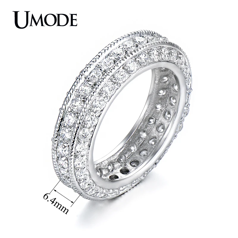 Umode Brand Fashion Anel Antique Eternity Rings For Women Jewelry Umode Brand Fashion Anel Antique Eternity Rings For Women Jewelry White Gold Color Top Cz Wedding Bands Bague Femme Gift Aur0280 In From