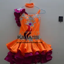 Стиль! Kaka-l140218, Женщины латинский танец, Бахрома сальса платье танго самба румба чача платье, Латинский танец платье для