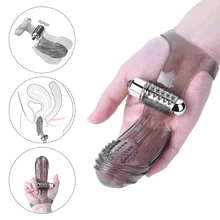 Finger Sleeve Vibrator Female Masturbator G Spot Massage Clit Stimulate Sex Toys For Women Lesbian Orgasm Adult Products