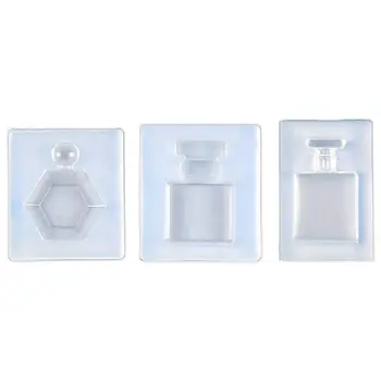 

3 Pcs Perfume Bottle Epoxy Resin Shape Mold, Pendant Clay Silicone Mold with Jewelry Molds,Earring Necklace Making and DIY Cra
