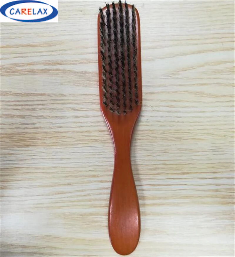 Carelax 1Pc High Quality Wood Handle Natural Boar Bristle Hair Brush