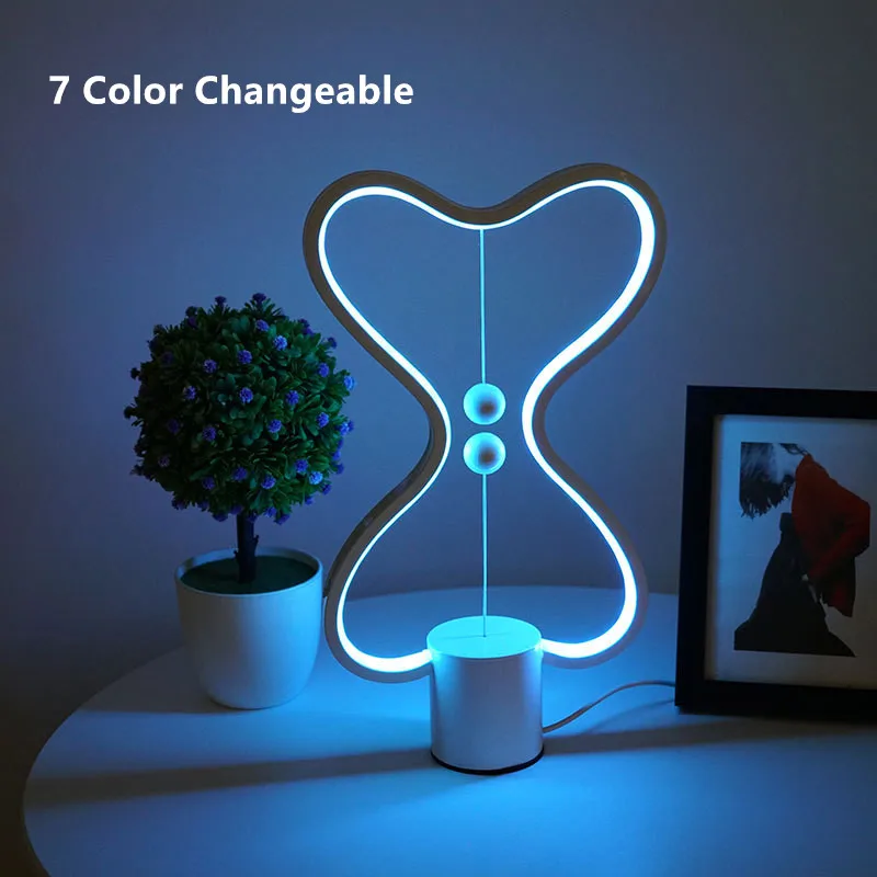 USB светодиодный Heng балансировочный светильник для гостиной, спальни, кровати, боковой heng светильник, 7 цветов, сменный светильник для чтения, умный Настольный светильник