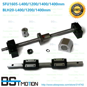 

6x BLH20 400/1200/1400mm Linear Guide 12x BLH20N +4x SFU1605 400/1200/1400/1400mm Ballscrew +Nut Housing +BK12 BF +Motor Coupler