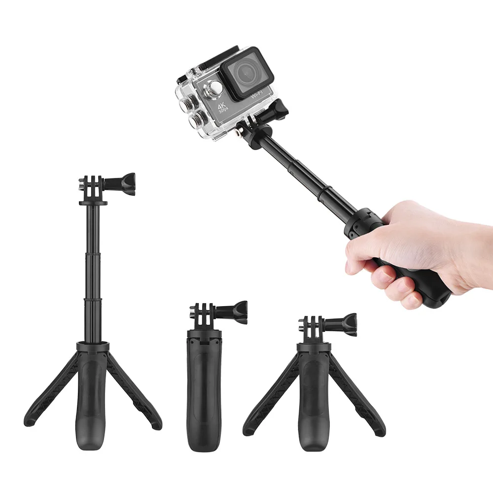 Mini Extension Selfie Stick Tripod Stand Hand Grip for GoPro Hero 3/5/4/3+3 for Yi Lite/4k/4k+ SJCAM/Andoer/AKASO
