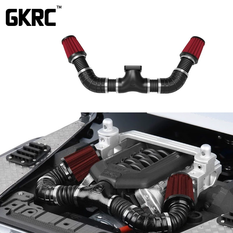 

Simulated Engine Intake Air Filter Kit For For 1/10 Rc Crawler Car Traxxas Trx4 Defender Bronco Axial Scx10