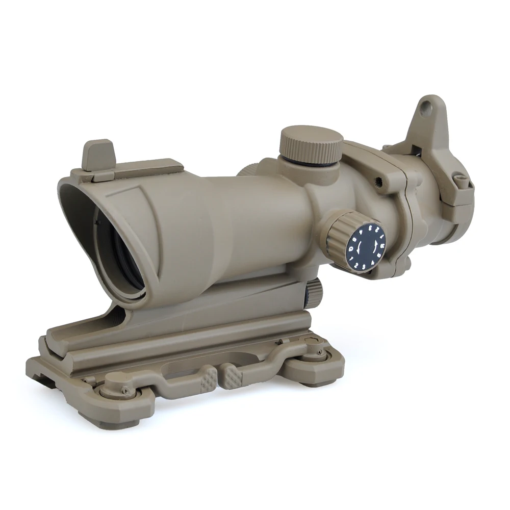 

SEIGNEER Tactical ACOG 4x32 Optical Rifle Scope Red/Green Dot Iron optical Hunting Riflescope With QD Mount Sniper Riflescope