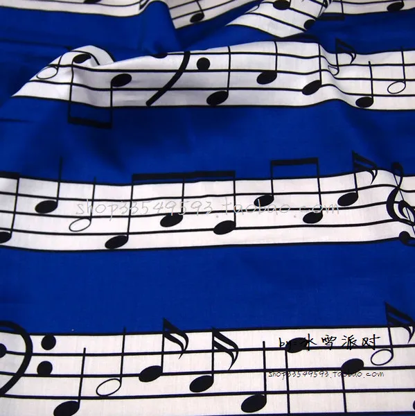

100*140cm Note Music Cotton Fabric DIY Tissue Patchwork Printed Sewing babyToy Quilting Bedding