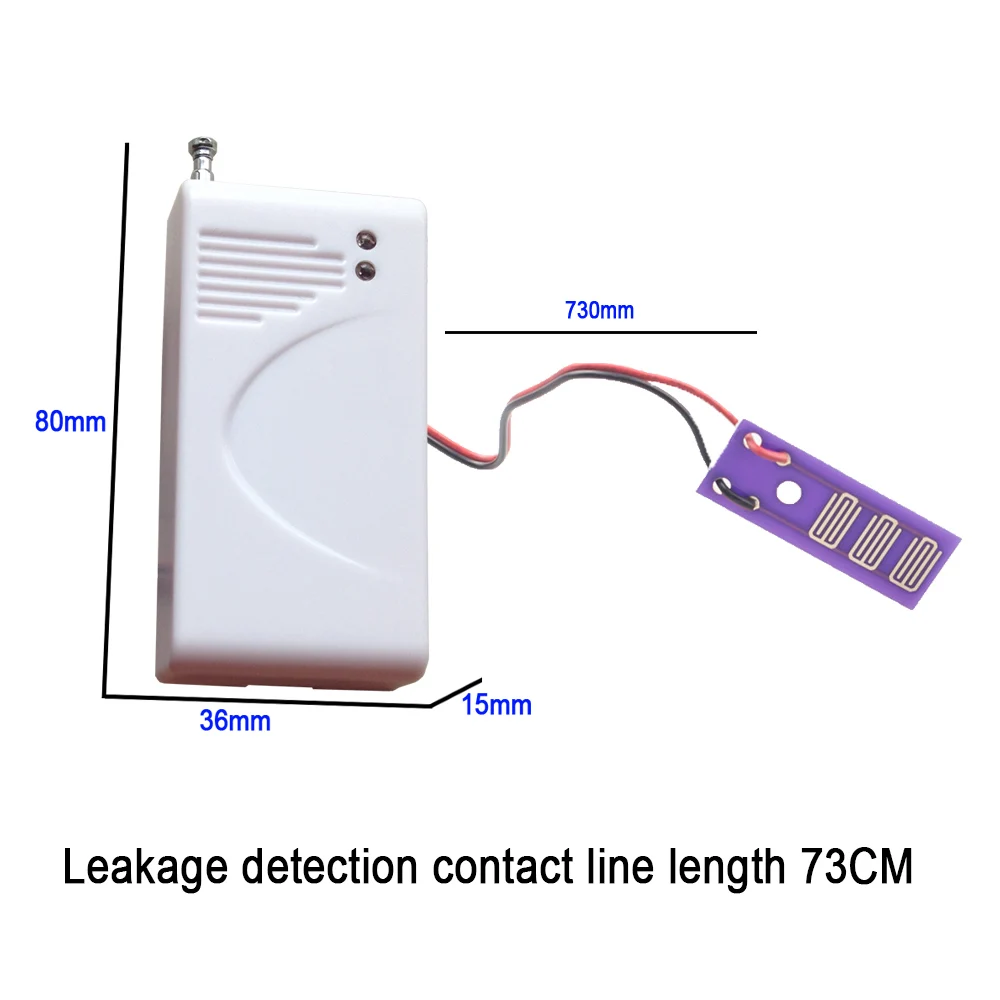 1 шт. беспроводной датчик утечки воды детектор 433 МГц без батареи