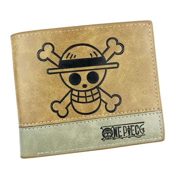 

Japanese Anime One Piece Wallet Lovely Cartoon Embossing LOGO Leather Short Purse with Card Holder Gift Kids Dollar Price Wallet
