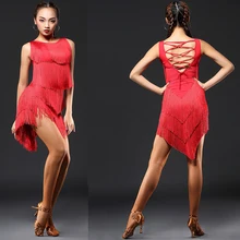 Платье для латинских танцев, женское платье с бахромой, платье для танго, сальса, Румба, современные танцевальные костюмы, платья для латинских соревнований, Одежда для танцев dqs1984