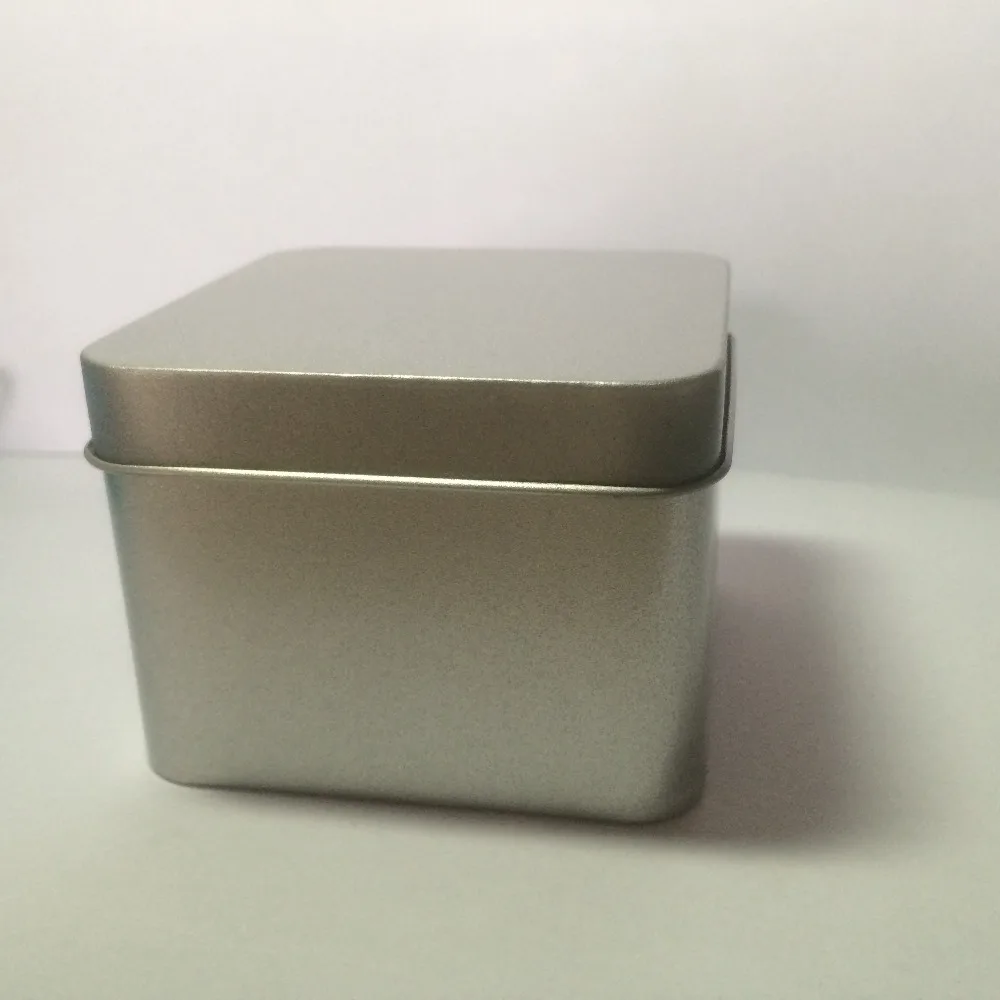 7.5x7.5x5.7 см квадратный полезно чай железа чехол/футляр для хранения/серебро чай жестяная коробка/ оптовая продажа