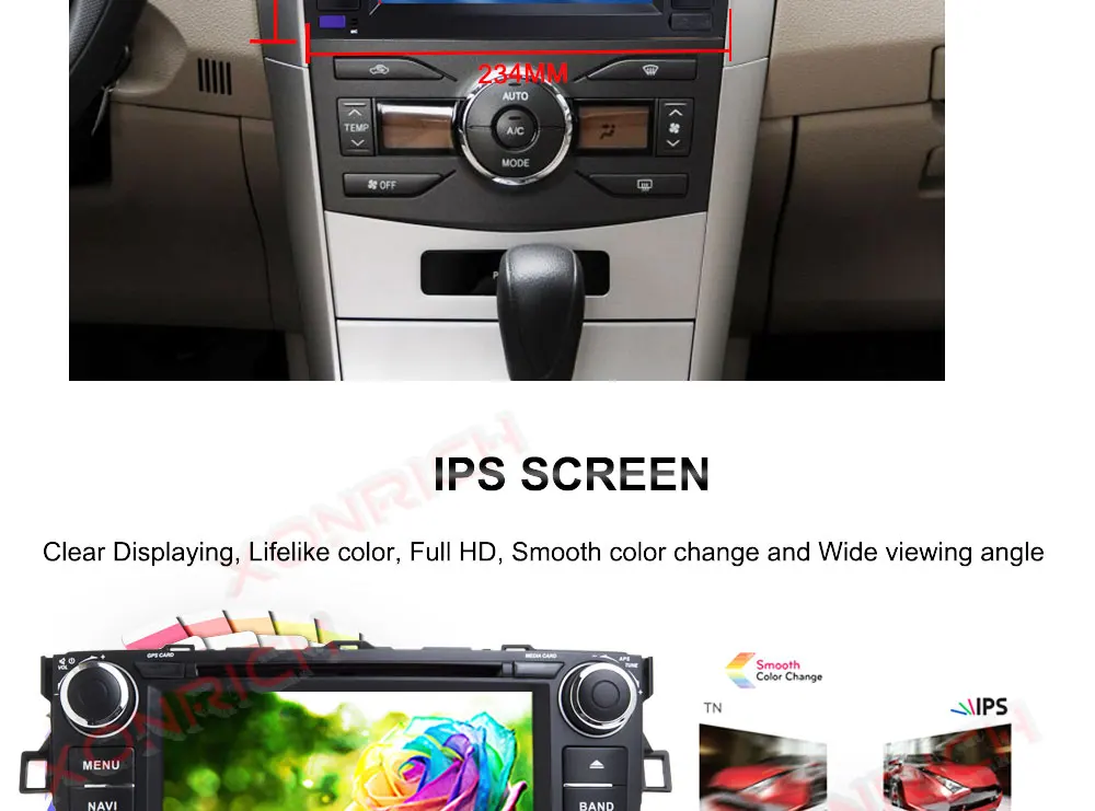 Excellent Car Multimedia Player GPS Android 8.1 2 Din DVD Automotivo For TOYOTA/AURIS/Altis/COROLLA 2012 2013 Radio FM 4 Core Wifi 11