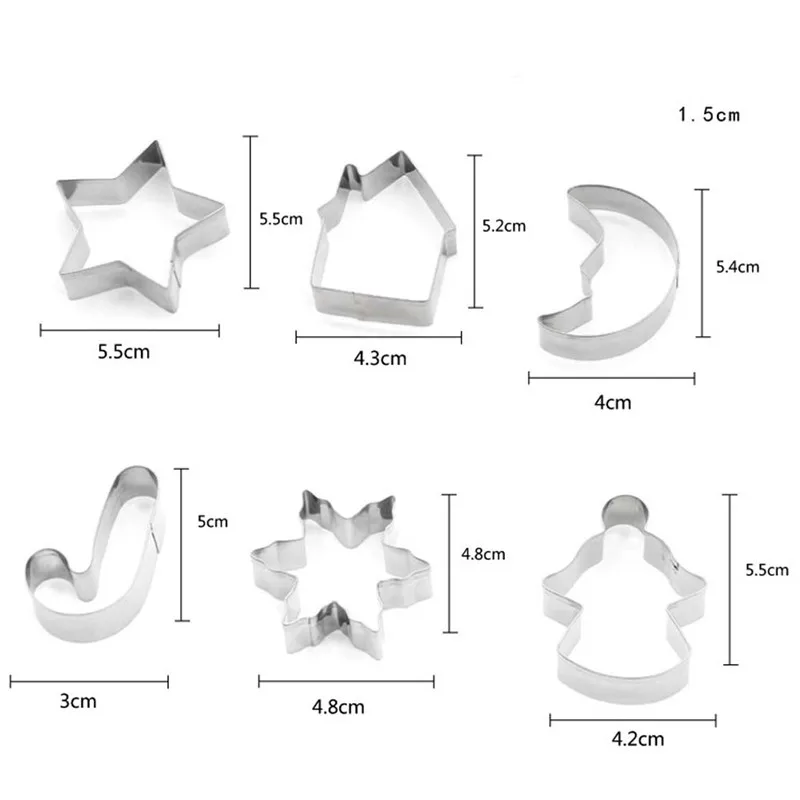 10 шт./компл. для нарезки печенья в виде 3D Рождественский сценарий Нержавеющая сталь набор печенья Форма для торта, печенья Fondant(сахарная) резак