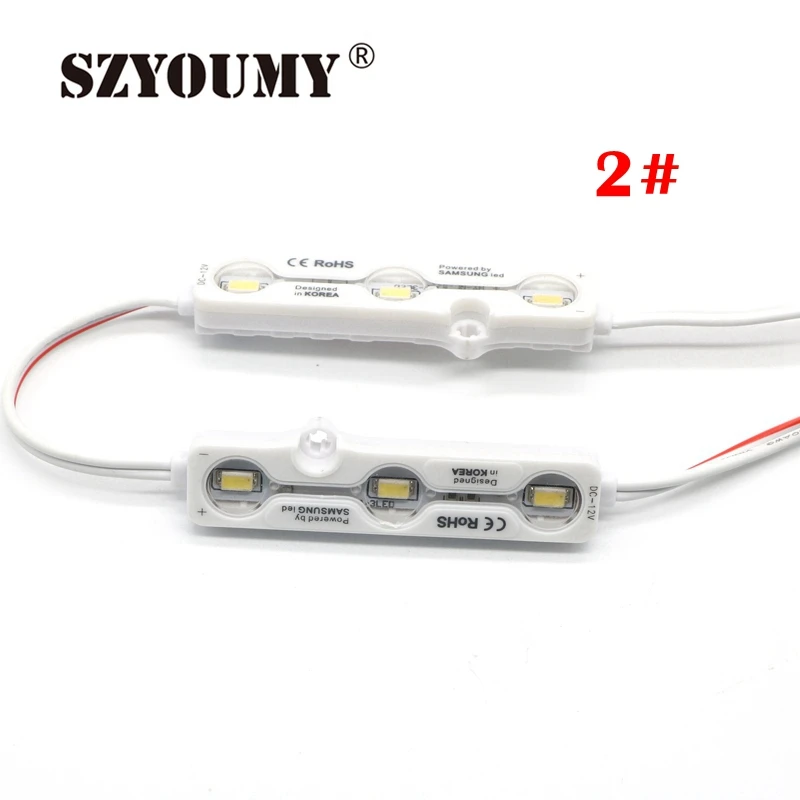 Szyoumy 5 цветов 3 светодиодный модуль 5730 SMD 55-60LM светодиодный водонепроницаемый декоративный свет для письма знак рекламы с клейкой лентой