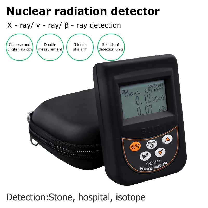 

Nuclear Radiation Detector Dosimeters Multi-function Marble Tester With Display Screen Electromagnetic Radiation Detectors Tools