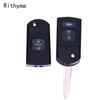 

Rithyma 2 /3 Button Remote Key Fob Shell Case Folding Flip For Mazda 2 3 5 6 M6 GG 2007 With Uncut Blade +logo