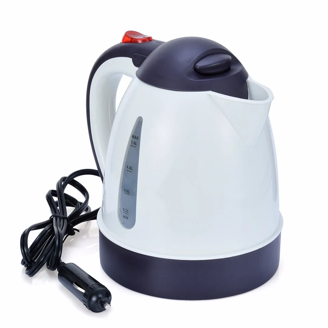 High-Grade1000ml Car Portable Water Heater Travel Mains Kettle Auto 12V for Tea Coffee Water Electric Heater Travel Kettle Kit