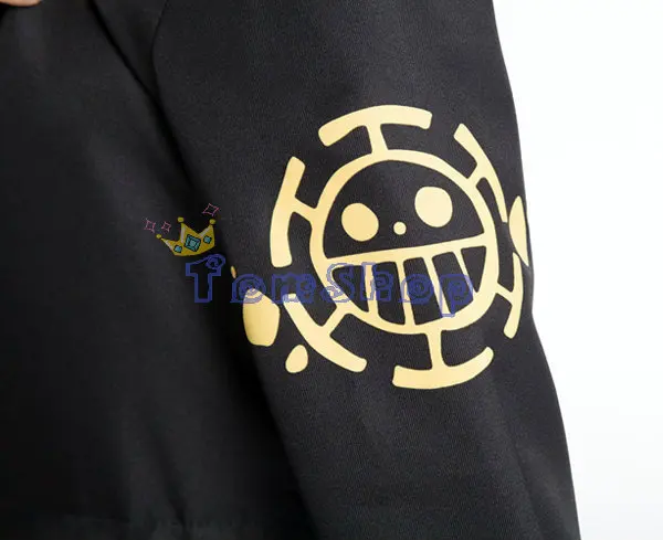 Длинный плащ-Тренч Trafalgar Law на молнии с высоким воротником, 2 года, маскарадный костюм