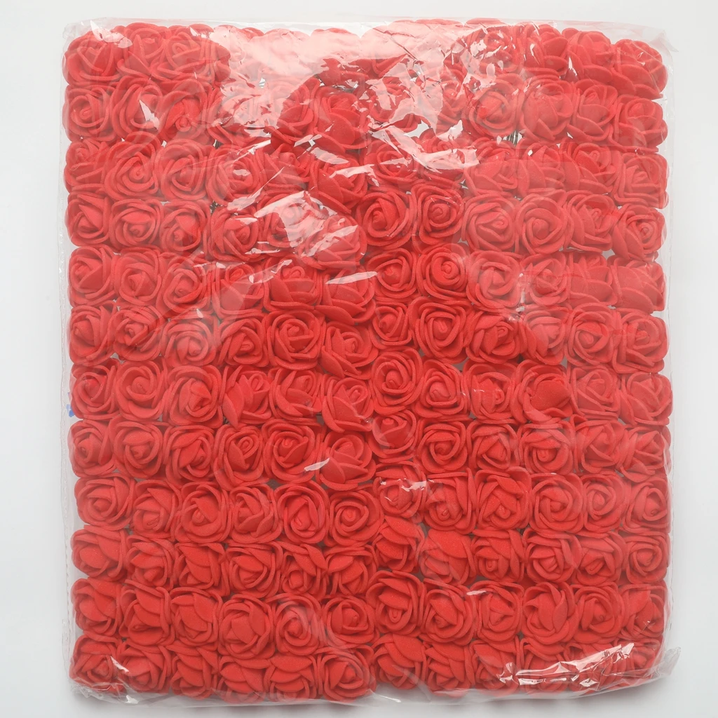 144pcs Artificial Miniature Roses Foam Rose Flower Wedding Bouquet DIY Craft Decor Party Favor Home Ornament Photo Props