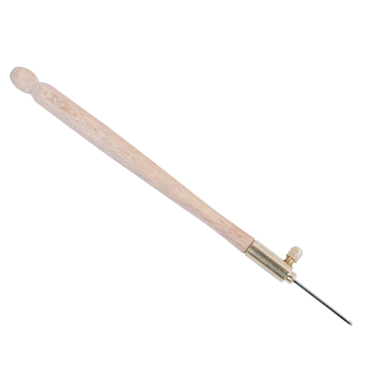 Деревянная ручка тамбура крючком с 3 иглами французский вязание крючком Вышивка Бисероплетение Обруч Набор инструментов для шитья DIY ремесло